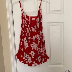 Red romper style dress